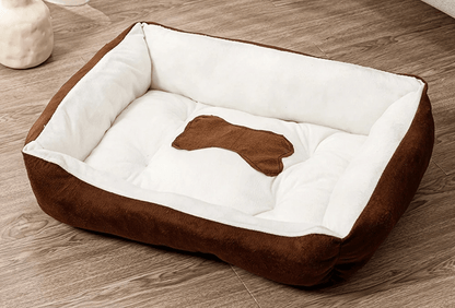 Coussin chat marron extérieur blanc intérieur Dodo'Ronron