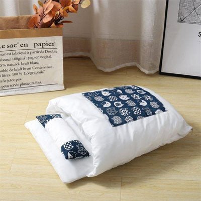 coussin chats bleu confort douillet