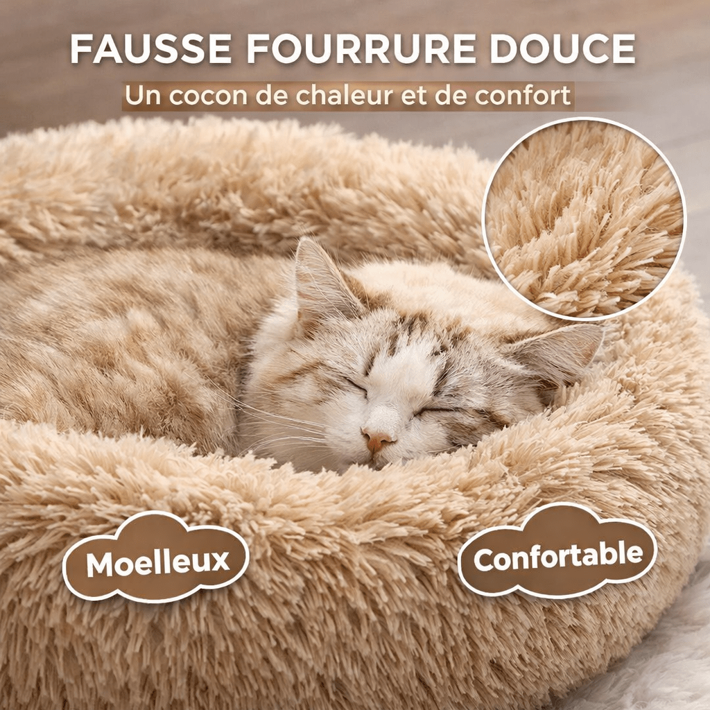 coussin panier pour chat fausse fourrure douce matière