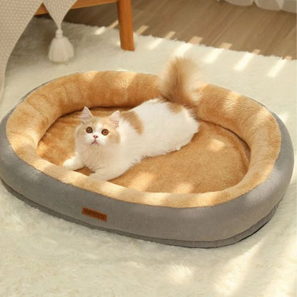 chat excité joue dans coussin pour chats Plouf Douillet