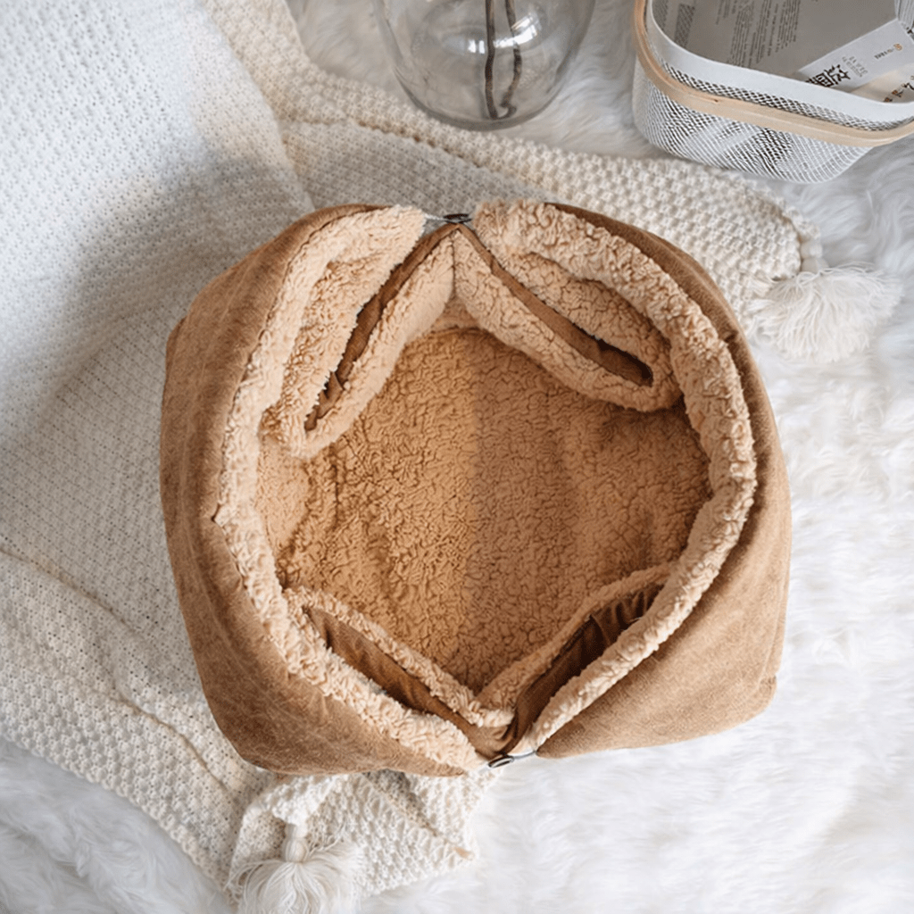 panier pour chats doux forme nid coussin transformable