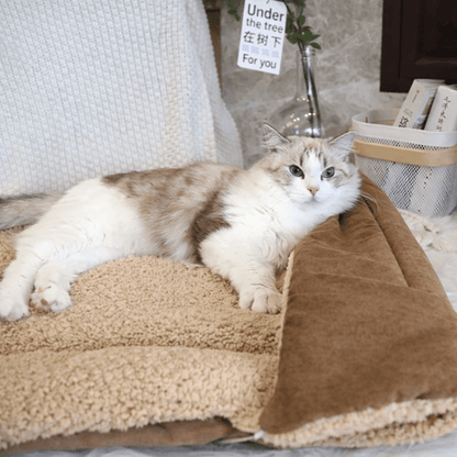 coussin pour chats matière sherpa épaisse et moelleuse
