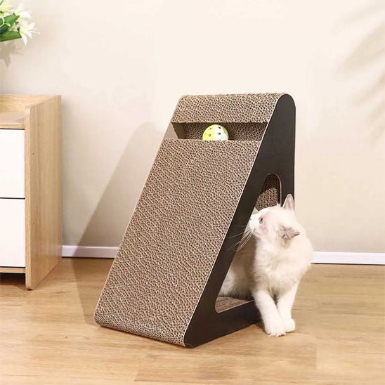 Griffoir chat multifonction avec espace de repos intégré