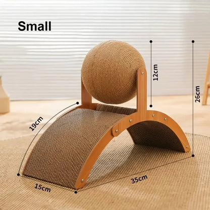 griffoirs chats design petit modèle avec balle à gratter en sisal dimensions small