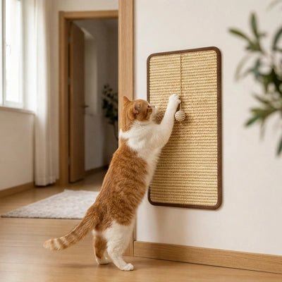 Griffoir chat en sisal fixé au mur