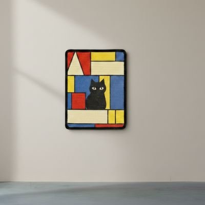 griffoir mural chat dimensions 30x38 design artistique