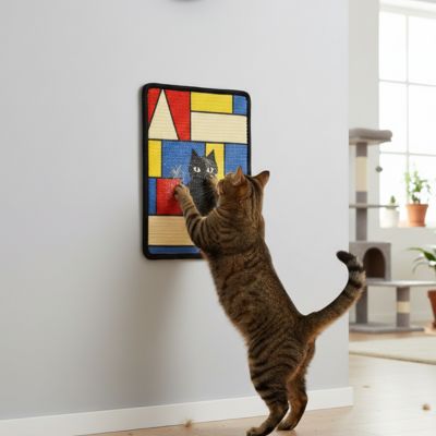 griffoir chat mural chat qui gratte position debout