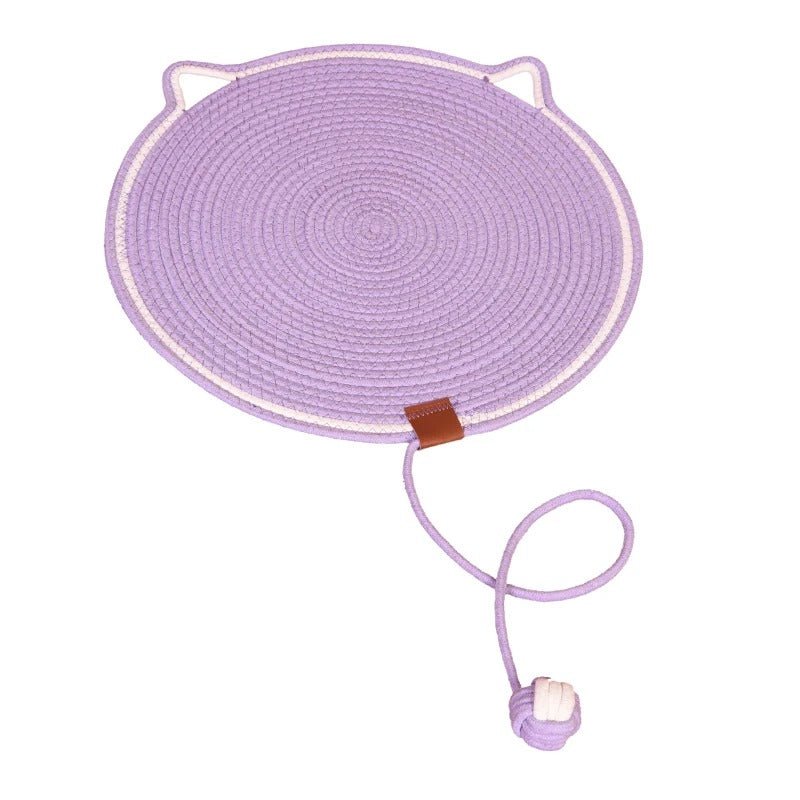 griffoir chat rond couleur mauve design chat