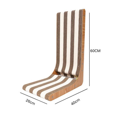 griffoir design chat modèle rayé carton ondulé