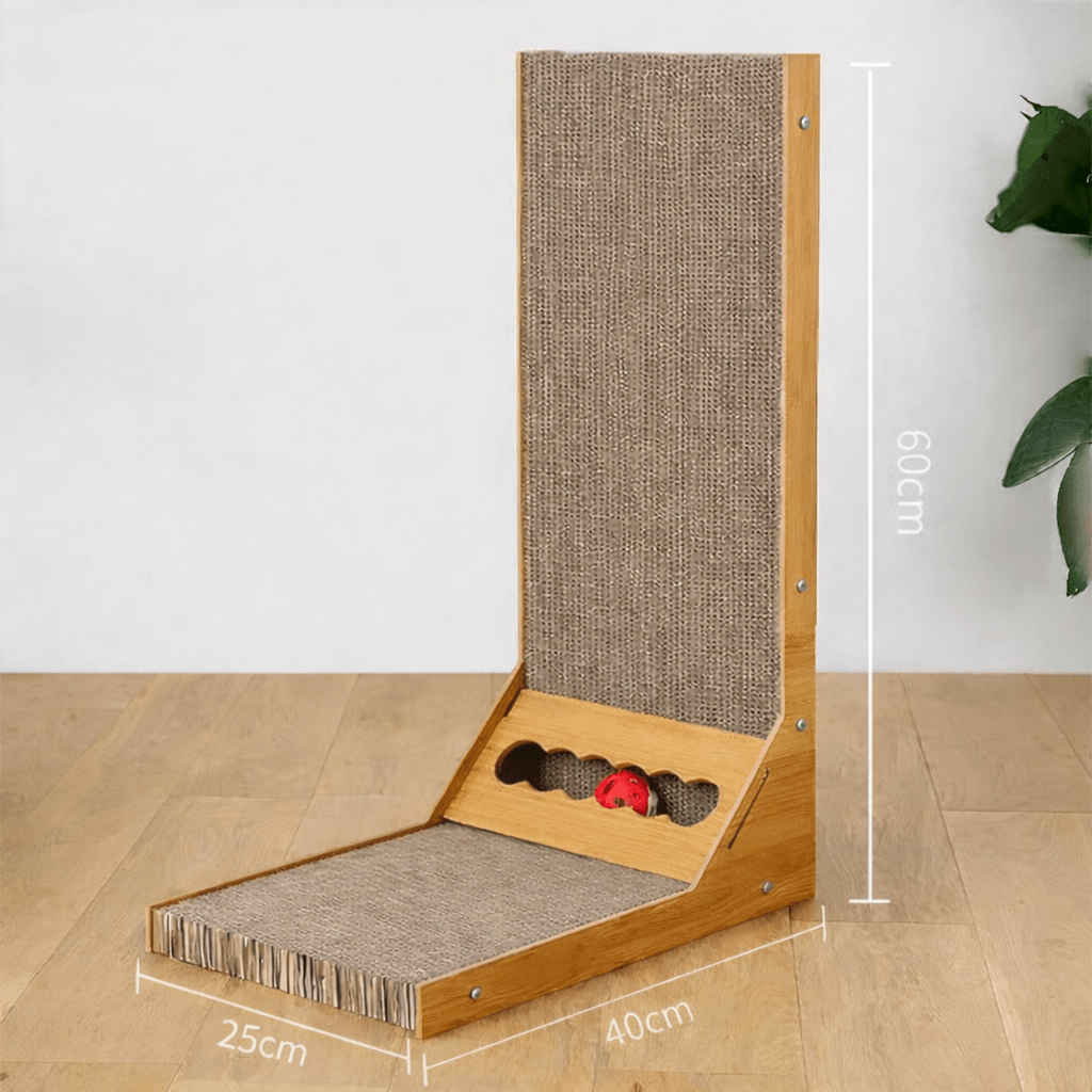 dimensions griffoir design chat structure en L 60cm x 40cm x 25cm