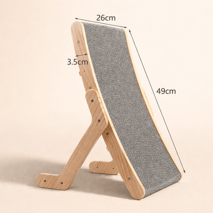 dimensions du griffoir chat grande taille 49 cm en bois naturel