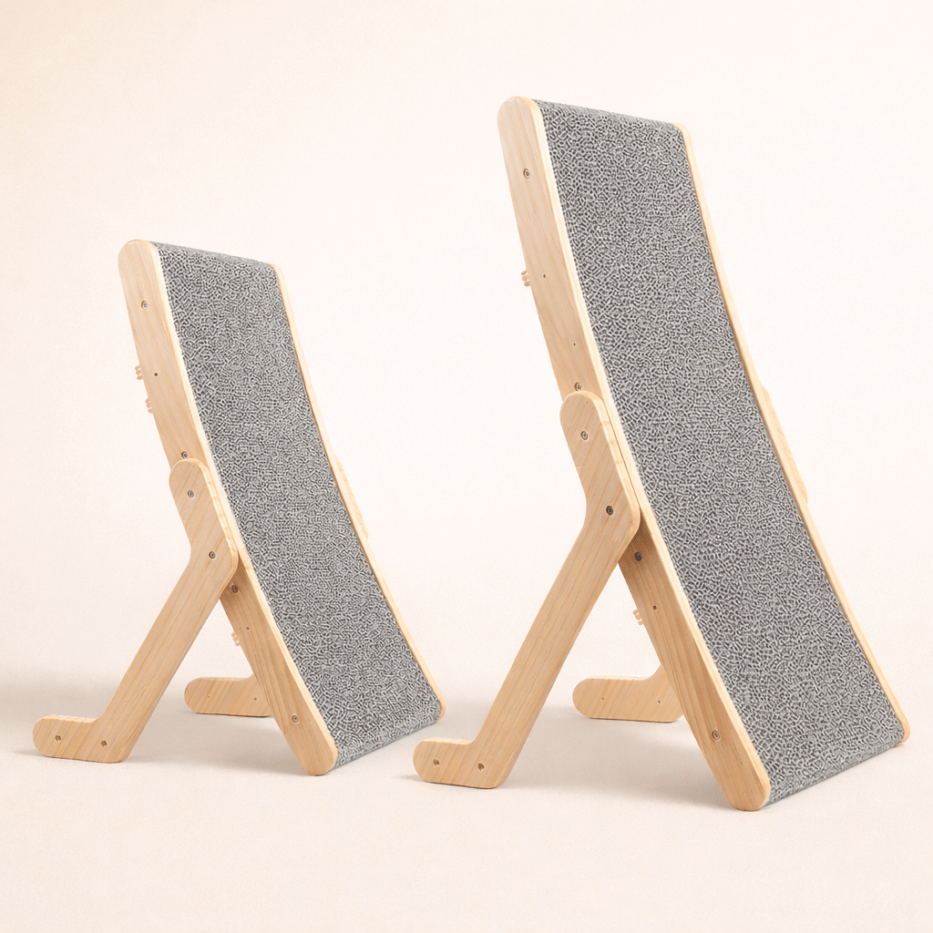griffoir chat en bois design disponible en deux tailles