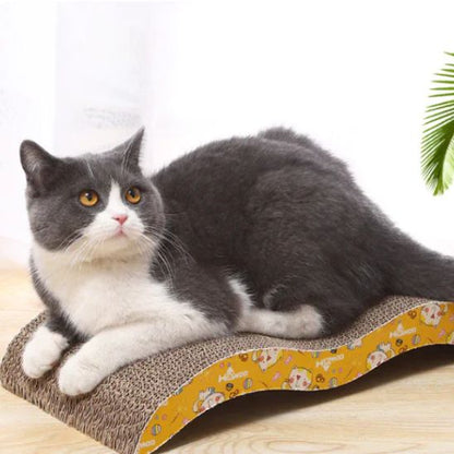 minou couché dessus griffoir en carton-pour chat ProtectAbsolue