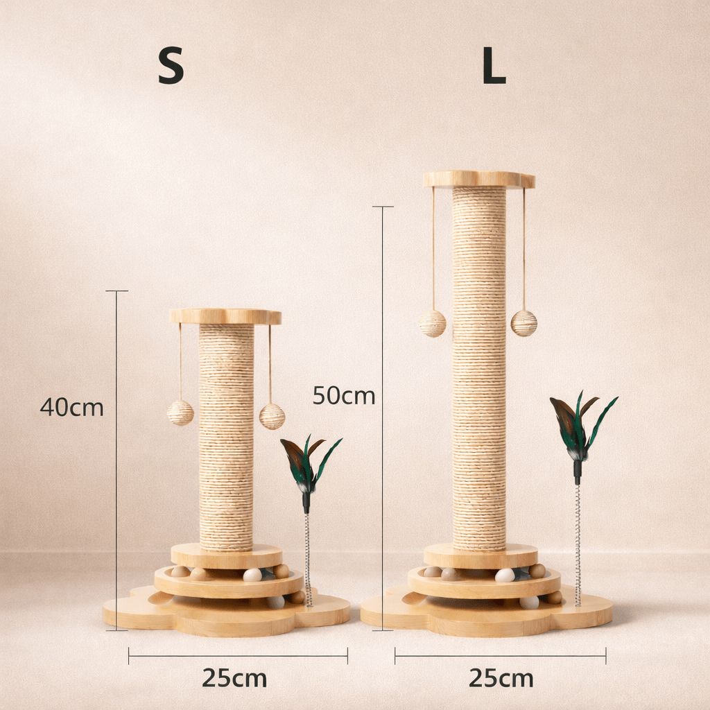 dimensions griffoir en sisal tailles 40 cm et 50 cm base 25 cm