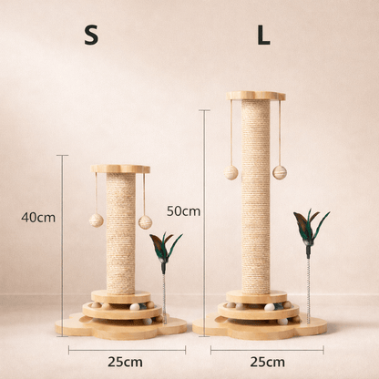 dimensions griffoir en sisal tailles 40 cm et 50 cm base 25 cm
