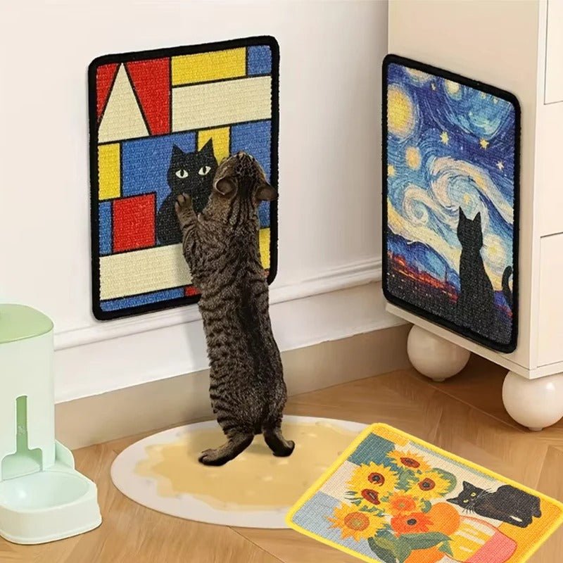 griffoir mural chat design artistique mural