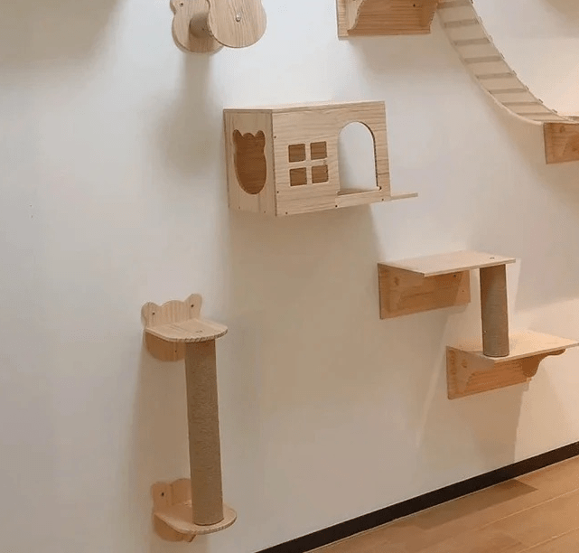 griffoir mural chat sisal bois Duo Murkitties