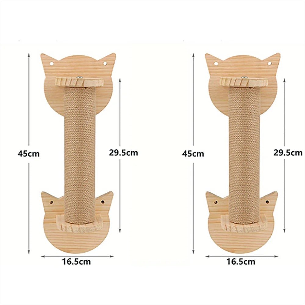 dimensions griffoir mural chat bois sisal