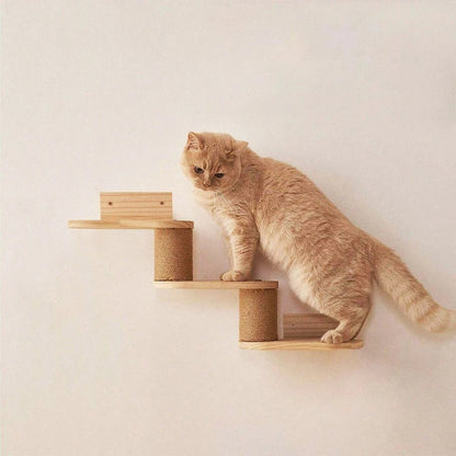 chat montant griffoir mural chat sisal bois massif