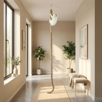 griffoir pour chat design corde verticale sisal 3m intérieur beige