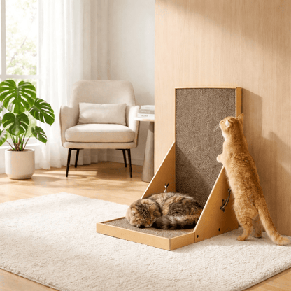 griffoir pour chat design carton ondulé meuble griffade chat salon