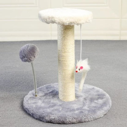 griffoir sisal gris avec jouets integrés Protection féline