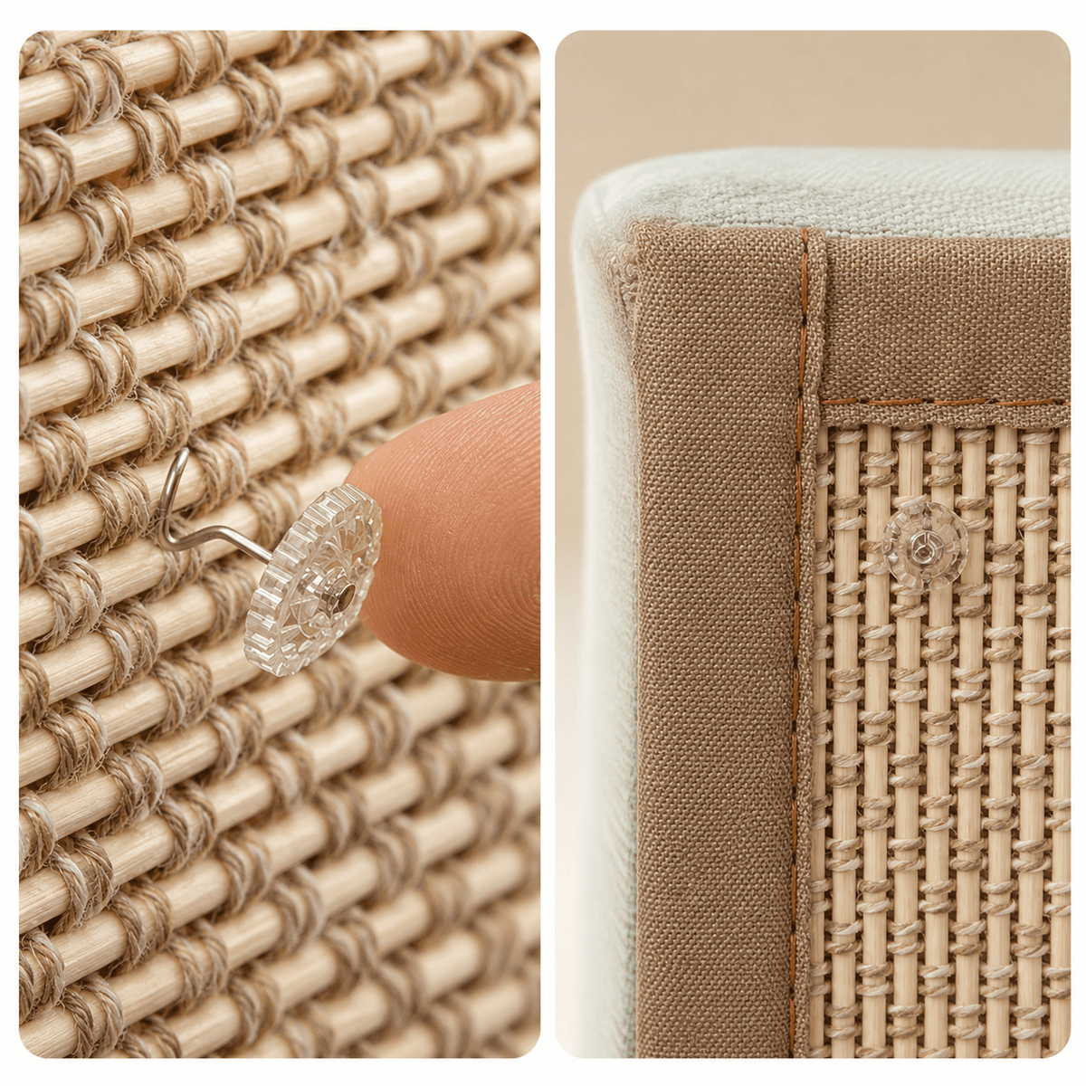 Fixation du Griffoire Chat sur le tissu du canapé