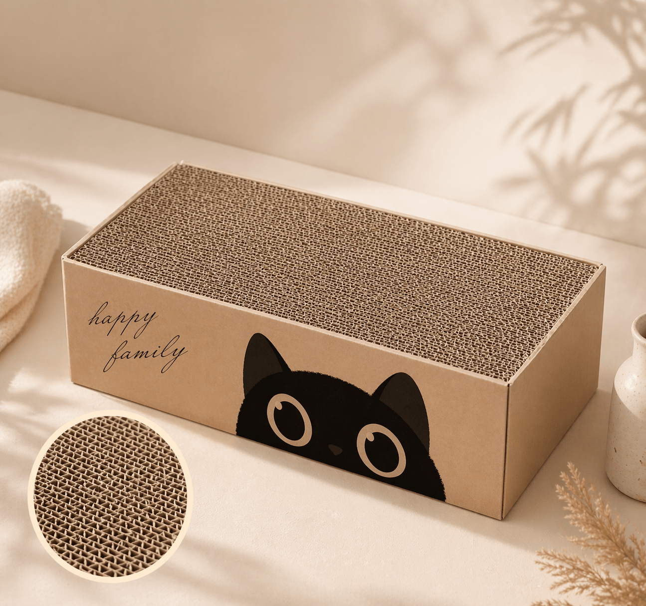 recharges en carton ondulé pour griffoire chat avec structure épaisse