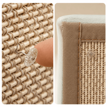 Fixation du Griffoire Chat sur le tissu du canapé