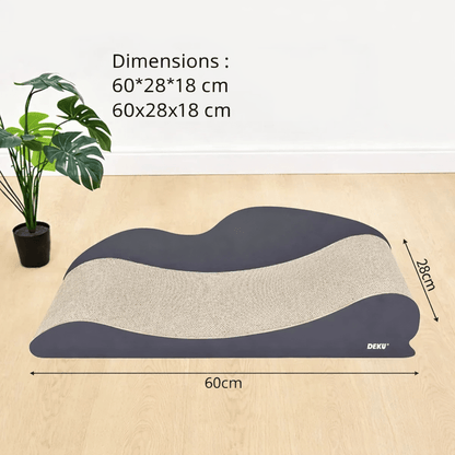griffoir chat design en carton ondulé forme vague 60cm
