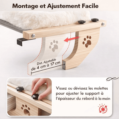hamac chat mural montage facile sans percage