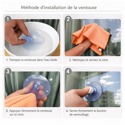 installation hamac chat fenêtre ventouses