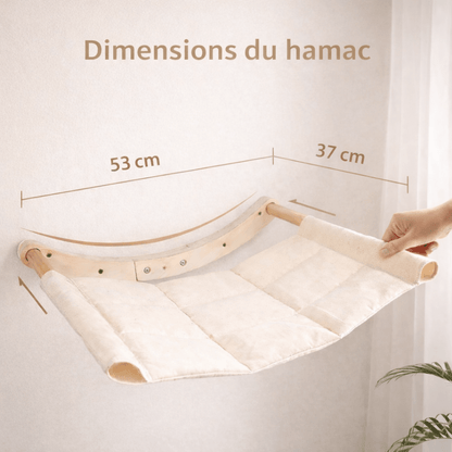 dimensions hamac mural chat 53cm 37cm