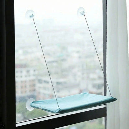 hamac pour chat fenêtre bleu