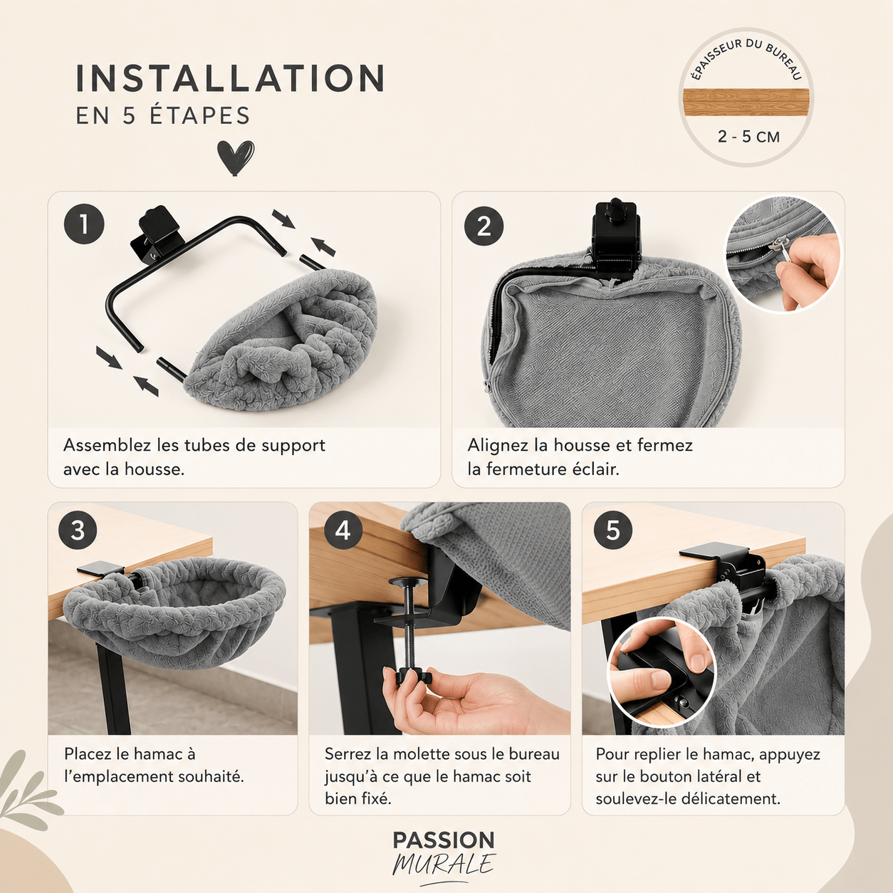 Guide d'installation du hamac pour chat suspendu en cinq étapes simples
