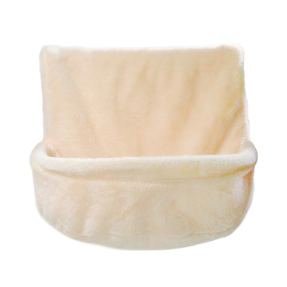 hamac radiateur chat beige peluche douce