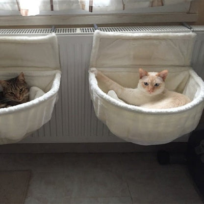 hamac radiateur chat double installation