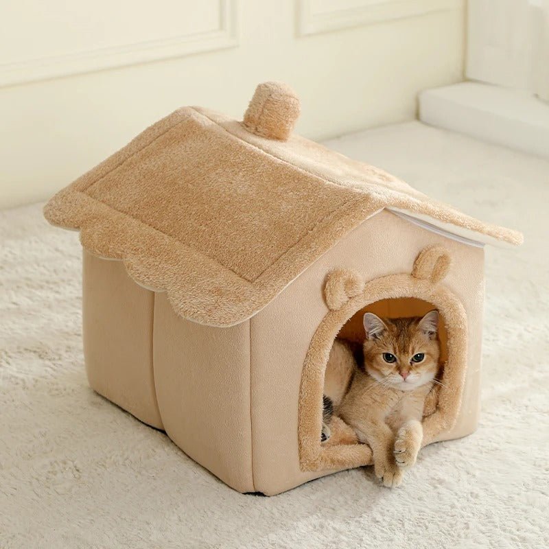 niche chat pliable couleur beige