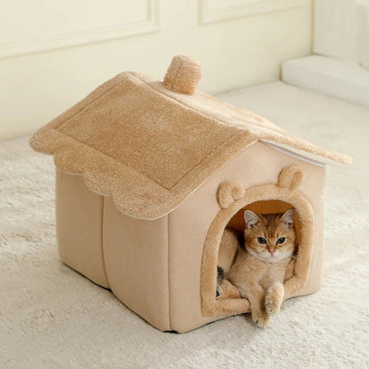 niche chat pliable couleur beige