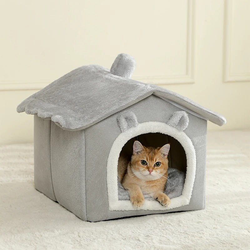 niche chat pliable couleur grise