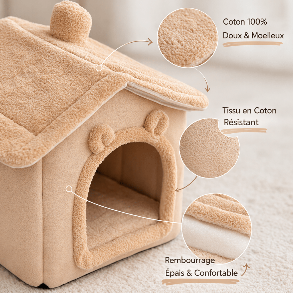 niche chat coton doux rembourrage épais
