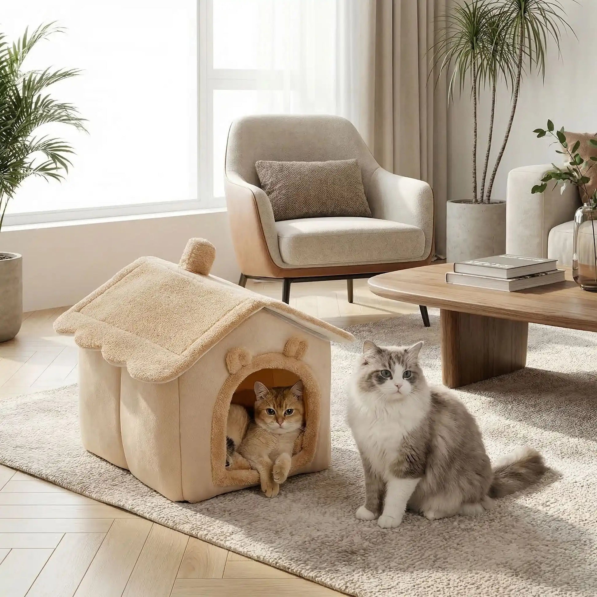 niche chat pliable salon maison chat