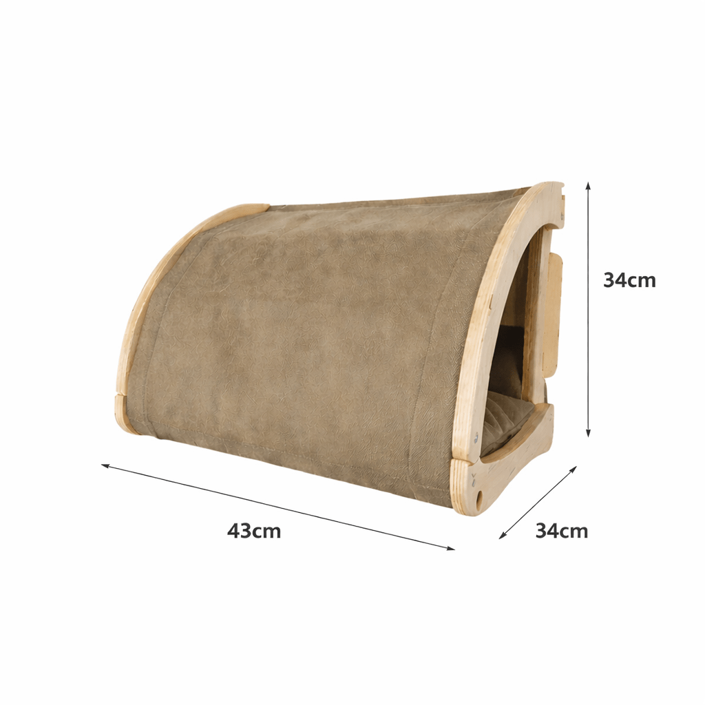 niche murale chat bois coussin dimensions 43x34x34cm