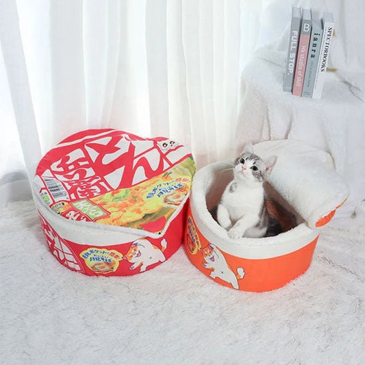 deux panier pour chat avec couvercle Bol à Ronrons