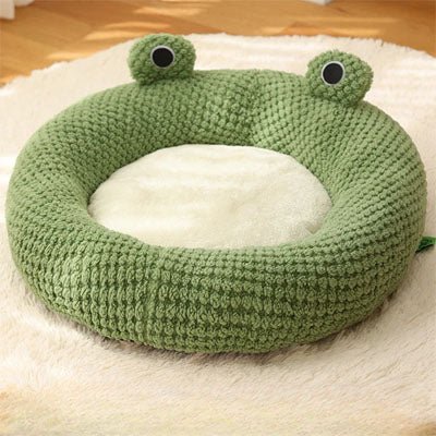 panier chat design grenouille vert confortable