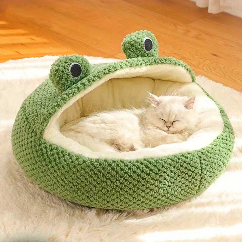 panier chat design grenouille chat confortable semi fermé