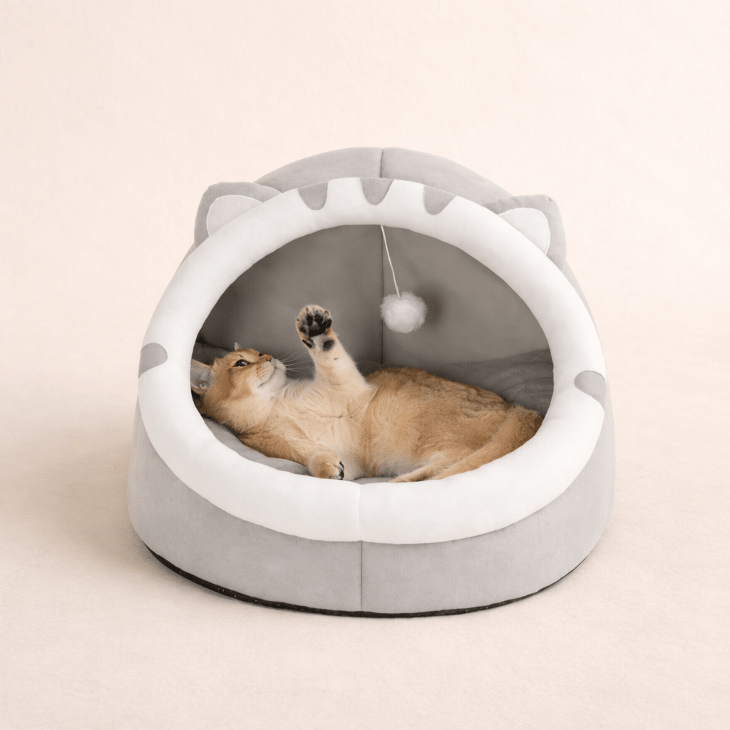 panier chat couleur gris confort cocooning chat