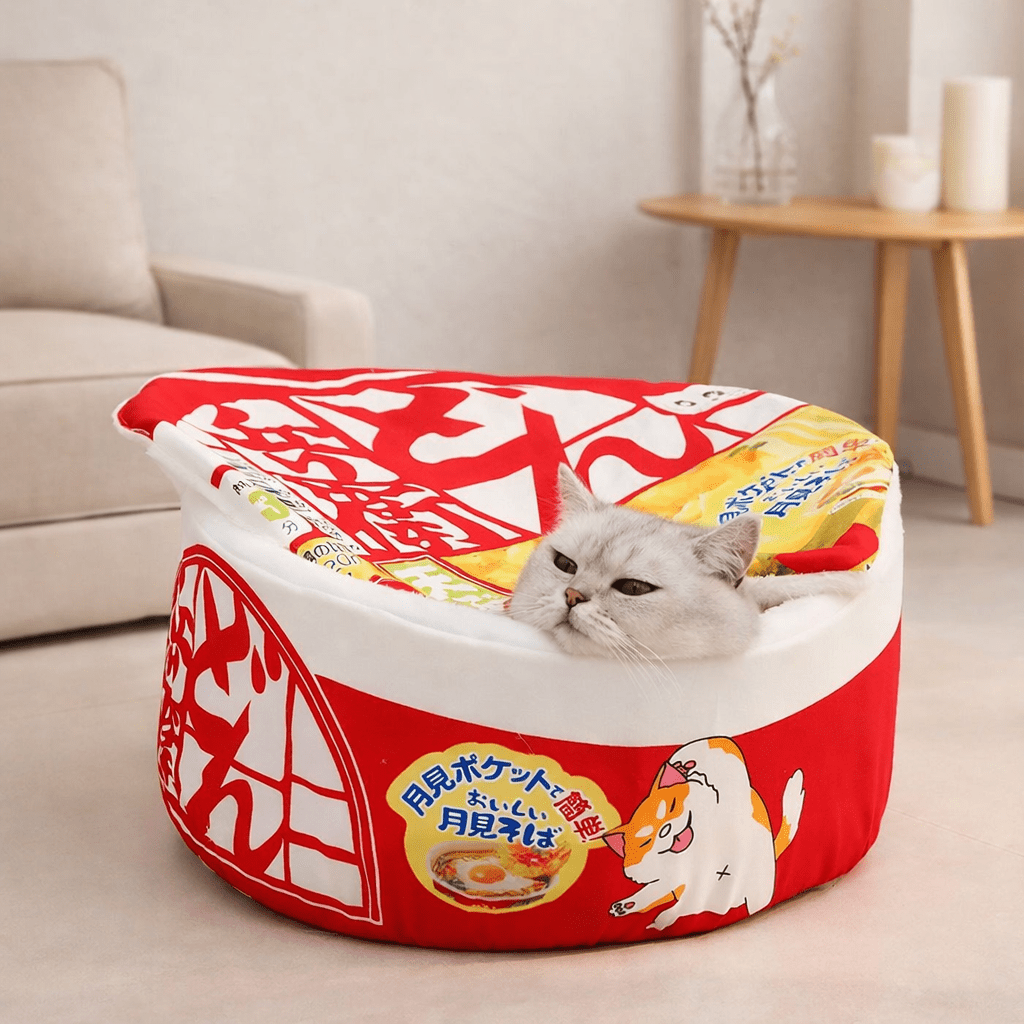 panier chat velours arctique chat dans panier rouge