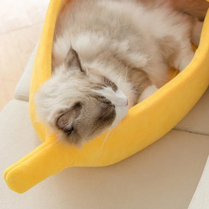 panier pour chat banane chat dort confort cocon