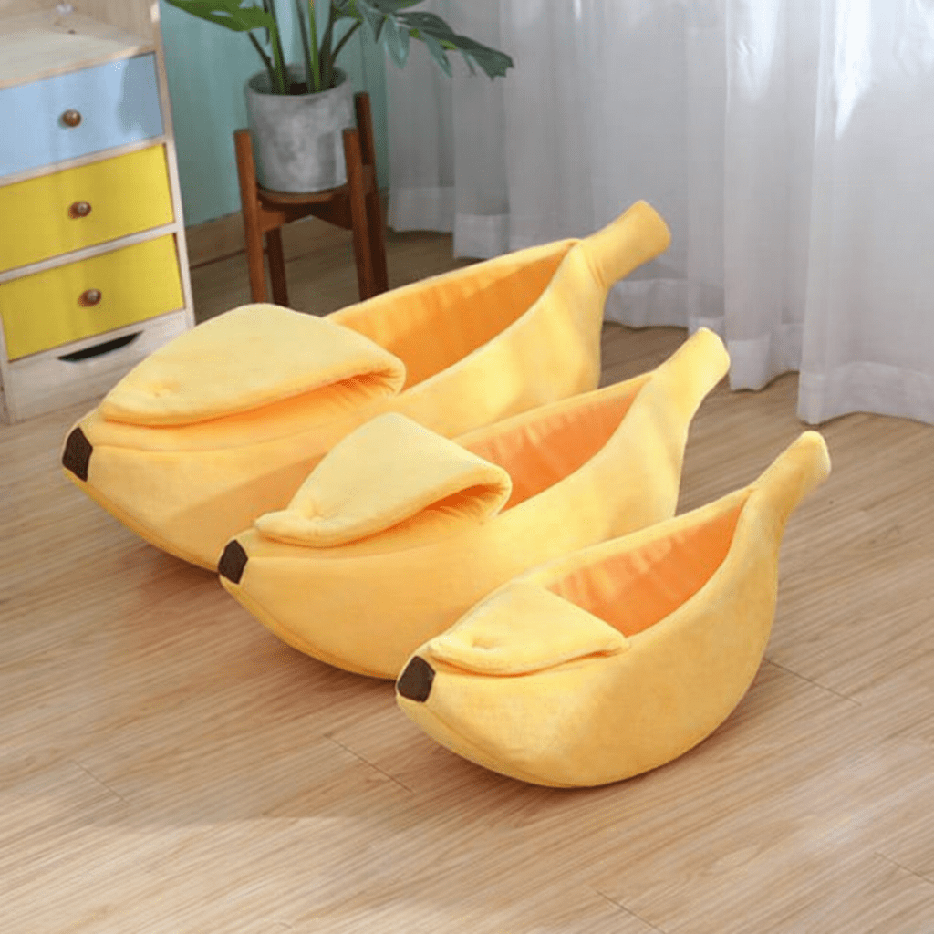 panier pour chat banane dimensions en cm tailles m l xl